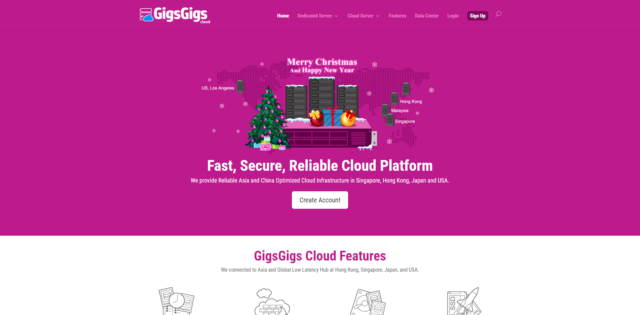 GigsGigsCloud#圣诞优惠#：美国 CN2(CN2,CUVIP,CMI) / GLOBAL(10Gbps CMI 线路 ) VPS 2 折促销 ，仅限月付