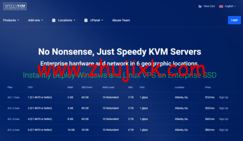 #黑五#SpeedyKVM：美国 vps，1 核/2GB 内存/60GB SSD/3TB 流量/1Gbps 带宽，/月起，可选洛杉矶/西雅图/达拉斯等机房